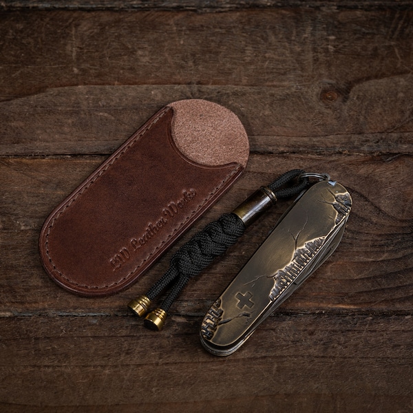 Leather Slip Swiss Army Knife 91mm Etsy