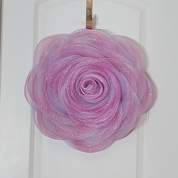 Rose Wreath, Pink Ombre Wreath, Rose Door Hanger, Valentine Wreath, Love Wreath, Wedding Wreath, Engagement Wreath, Summer Rose Wreath