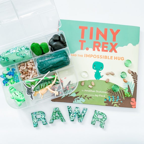 DINOSAUR Play Kit Playdough Sensory Play Kit Sensory Bin