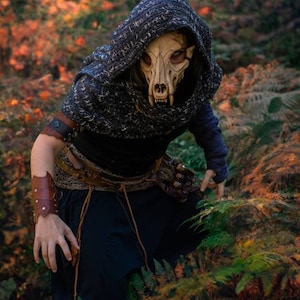 Máscara de cráneo de lobo / máscara de cráneo de lobo / máscara de chamán tribal