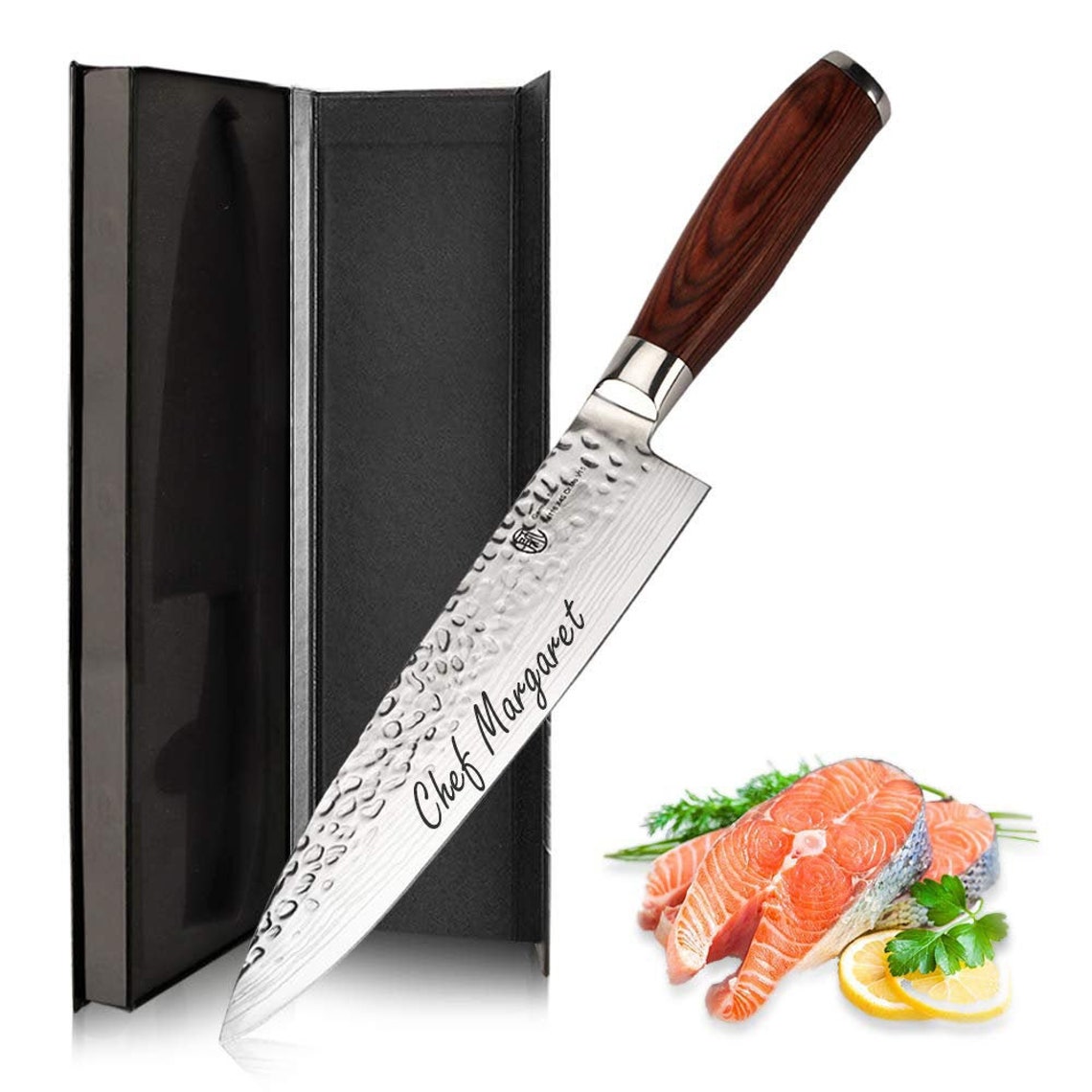 Custom Engraved 2 Piece Chefs Knife Set Kitchen Knives Chef Etsy