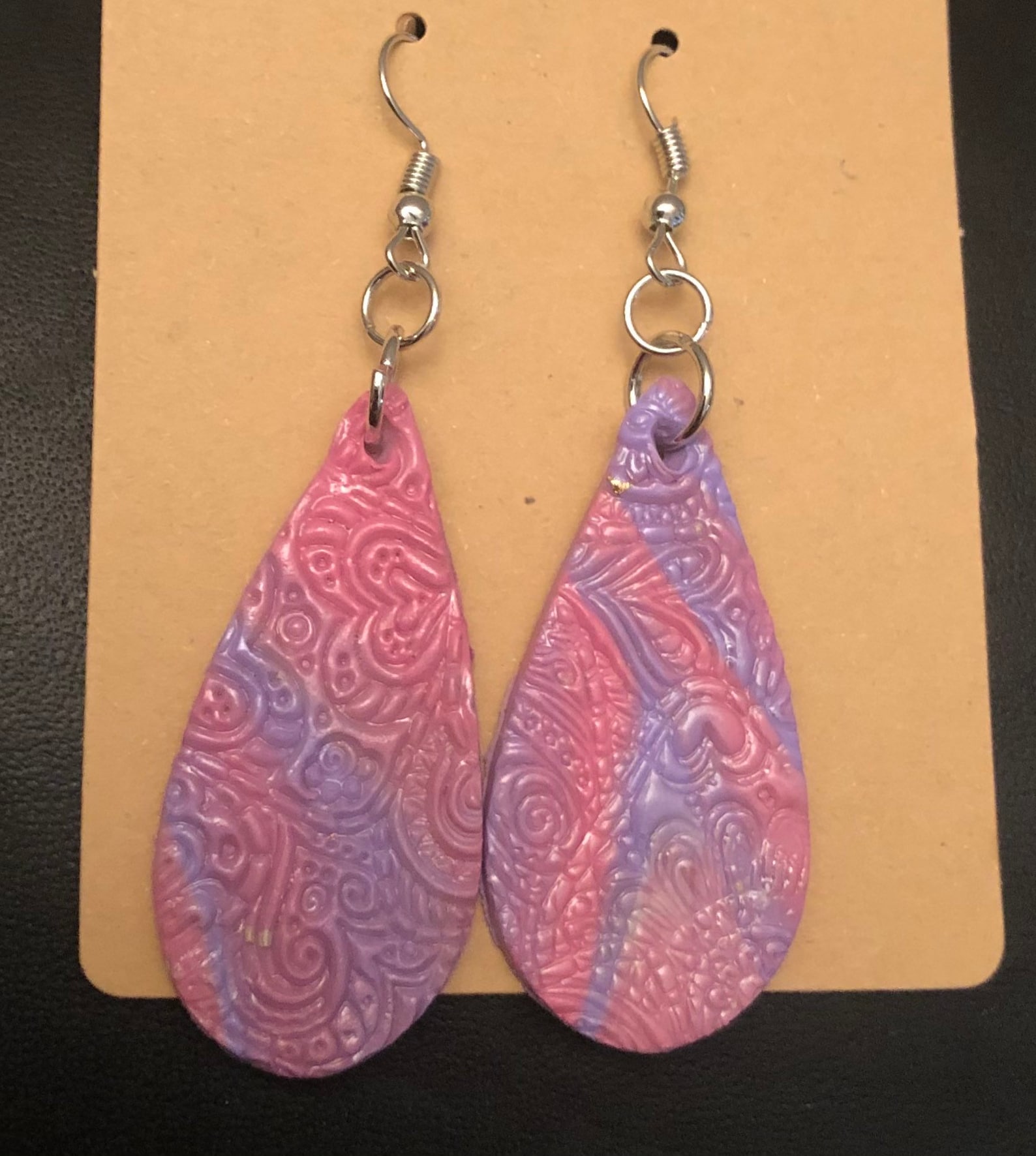 Polymer clay Teardrop earrings Etsy