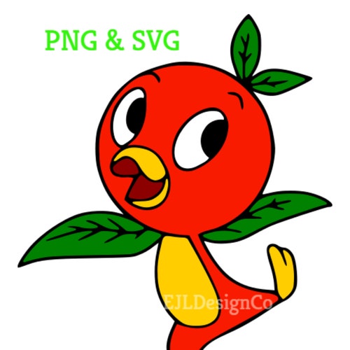 Orange Bird Face SVG - Etsy
