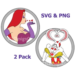 Jessica Rabbit et Roger Rabbit SVG/PNG 2 Pack Téléchargement numérique