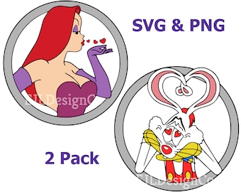 Jessica Rabbit und Roger Rabbit SVG/PNG 2 Pack Digital Download