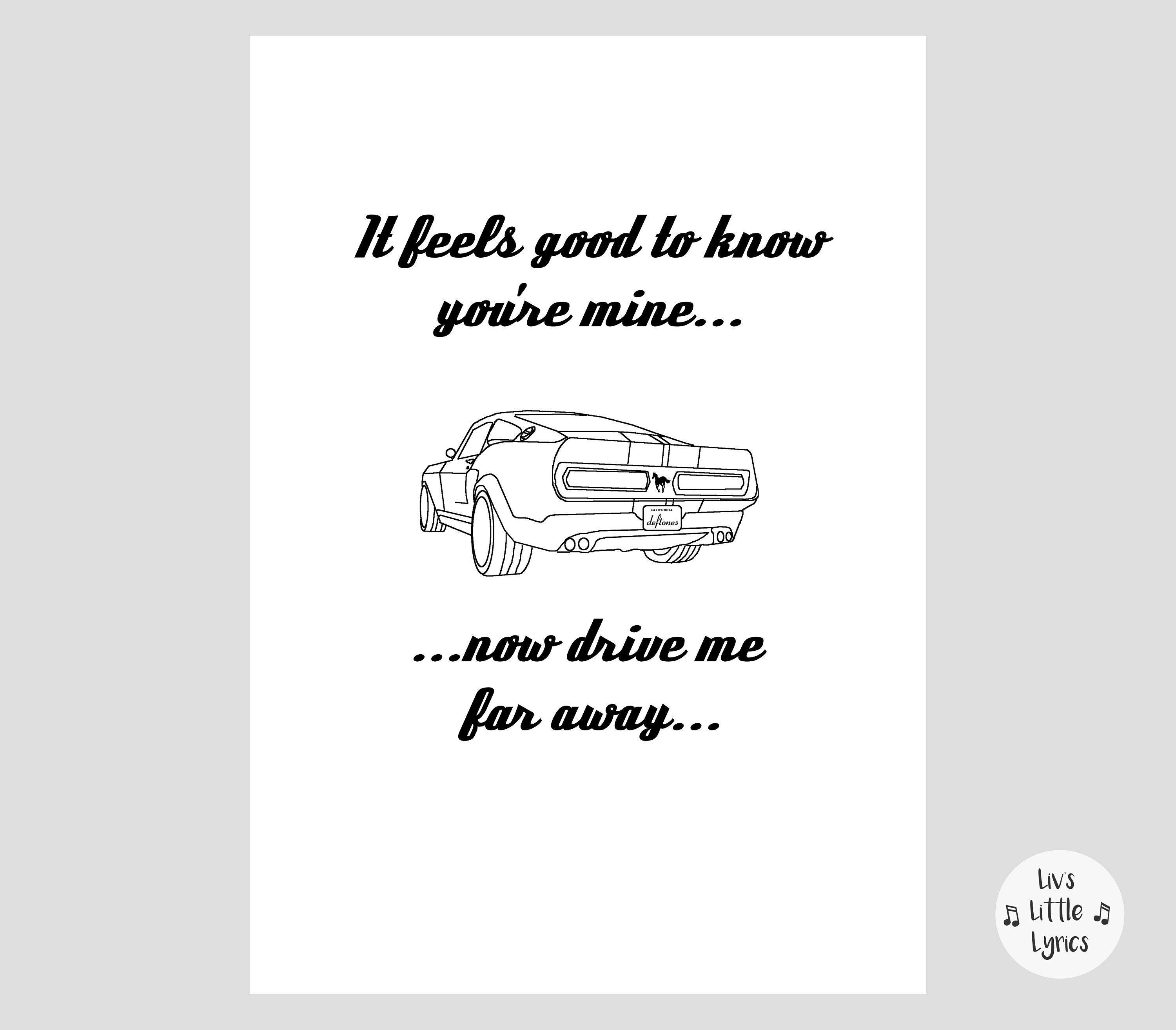 Deftones Be Quiet And Drive Far Away Black and White Etsy