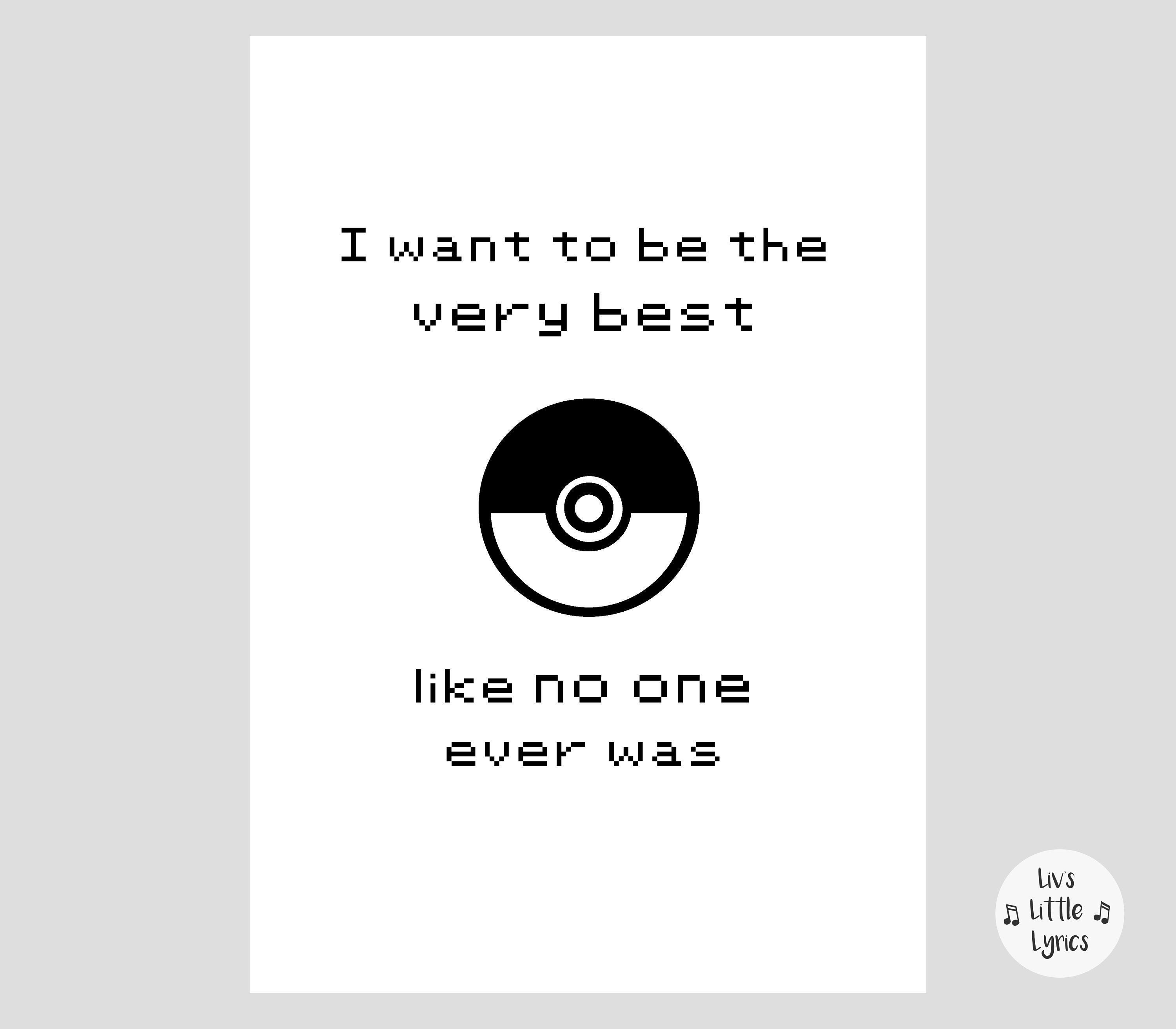 Pokemon Theme Song Black And White Lyric Print Etsy Pokemon Theme Song Black And White Lyric Print Etsy