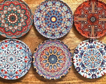 Coasters | Turkish Persian Pattern Coasters | Coasters Set | Drink Coasters | Housewarming Gift| Christmas Gifts