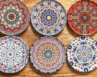 Coasters | Turkish Persian Pattern Coasters | Coasters Set | Drink Coasters | Housewarming Gift| Christmas Gifts