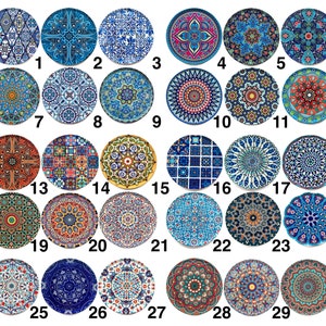 Drink Coasters | Turkish Persian Moroccan Pattern Coasters | Coasters Set | Coffee Tea Cup Coasters | Housewarming Gift