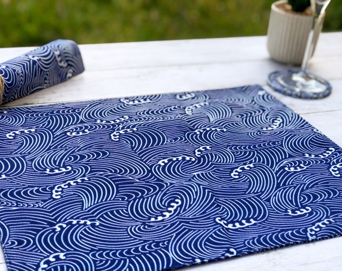 Japanese Style Placemats Ocean Waves Placemats Table Mats Housewarming