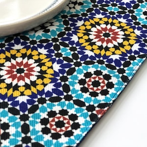 Moroccan Design Placemats Placemat Set of 2, 4, 6 Coaster and Placemat Set Table Mats Housewarming Gift New Home Gift image 7