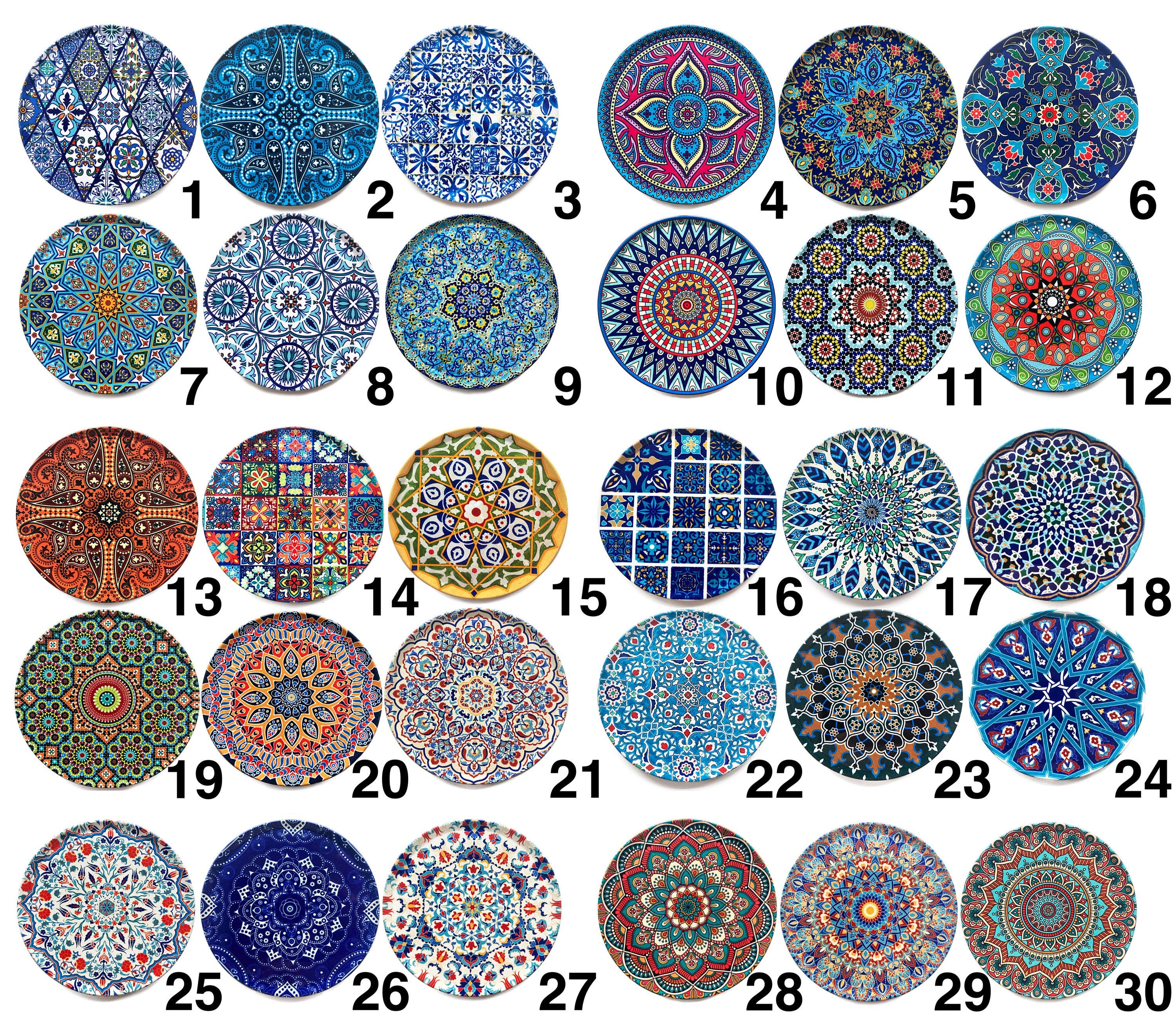 Drink Coasters | Turkish Persian Moroccan Pattern Coasters | Coasters…