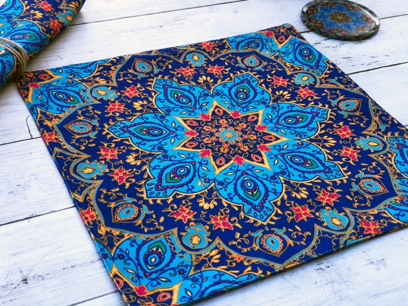 Moroccan Design Placemats Placemat Set of 2, 4, 6 Coaster and Placemat Set Table Mats Housewarming Gift New Home Gift F