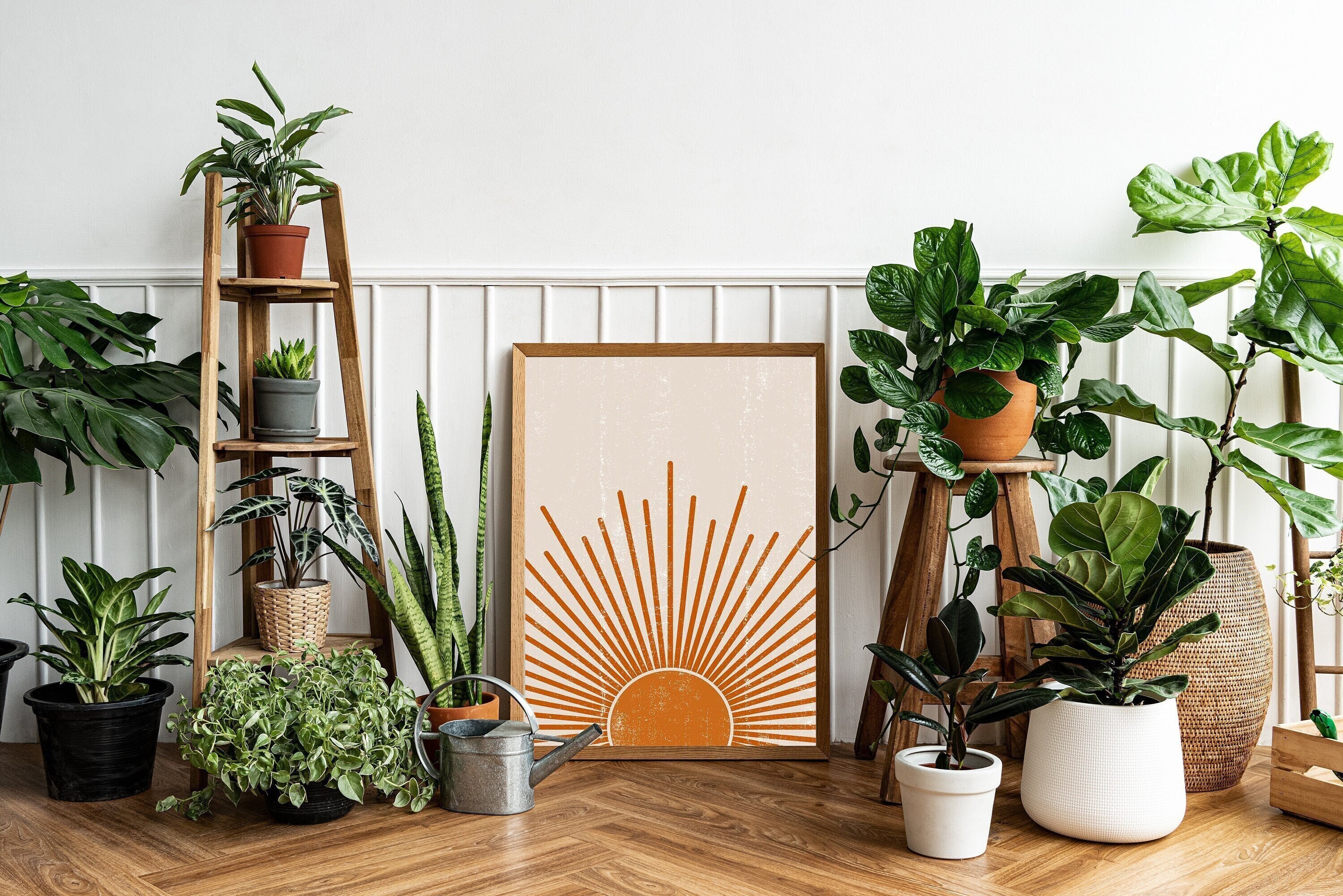 | d'impression d'art Boho | Solaire Abstraite Mural Minimaliste de Décoration Nordique Intérieure Af
