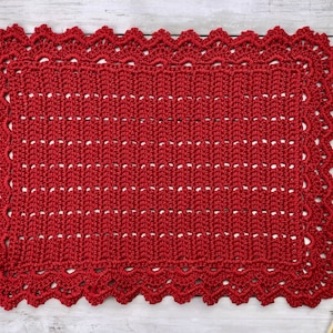 Placemats Set of 2, 4, 6 | Round Placemats| Farmhouse Placemats Set| Country Boho Dinner Mats |Table Decor | Crochet Placemats