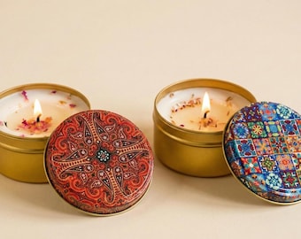 Scented Soy Candle Set: Handmade Natural Candles, Unique Design
