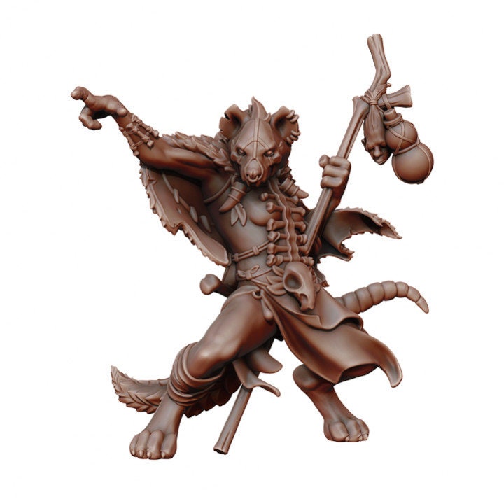 Gnoll Shaman Miniature Humanoid Tabletop Figurine Display | Etsy