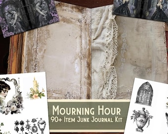 Victorian Ornate Junk Journal Kit , Shabby Chic Digital Papers ...
