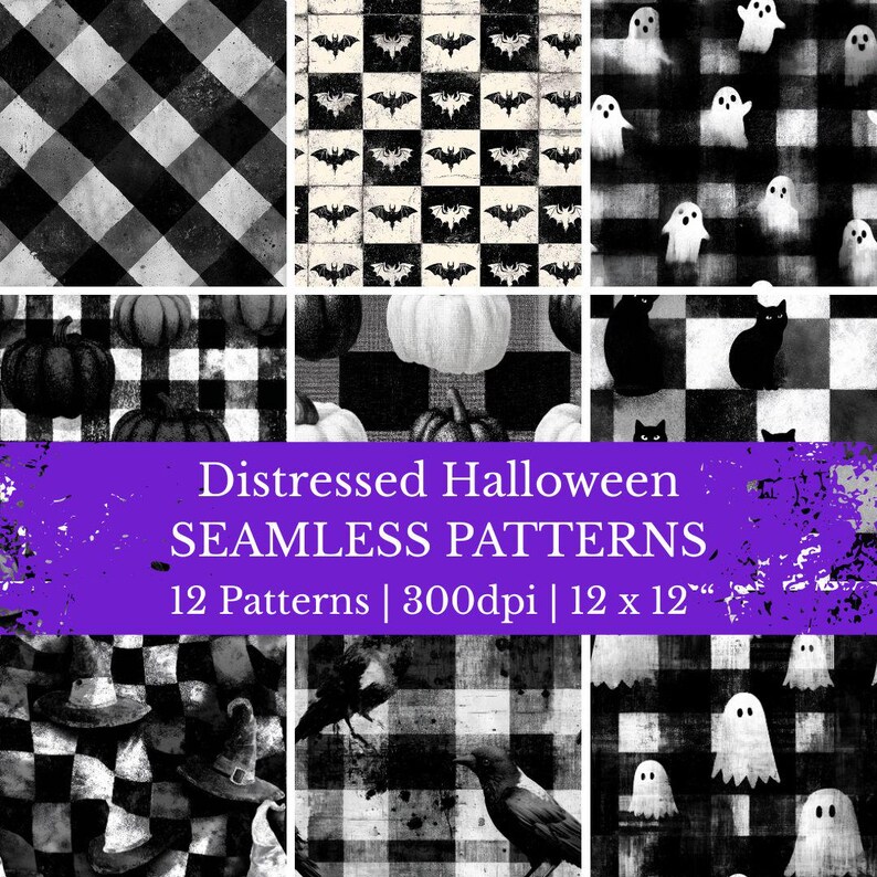 Halloween Digital Papers, Seamless Papers for Commercial Use, Pumpkins ...