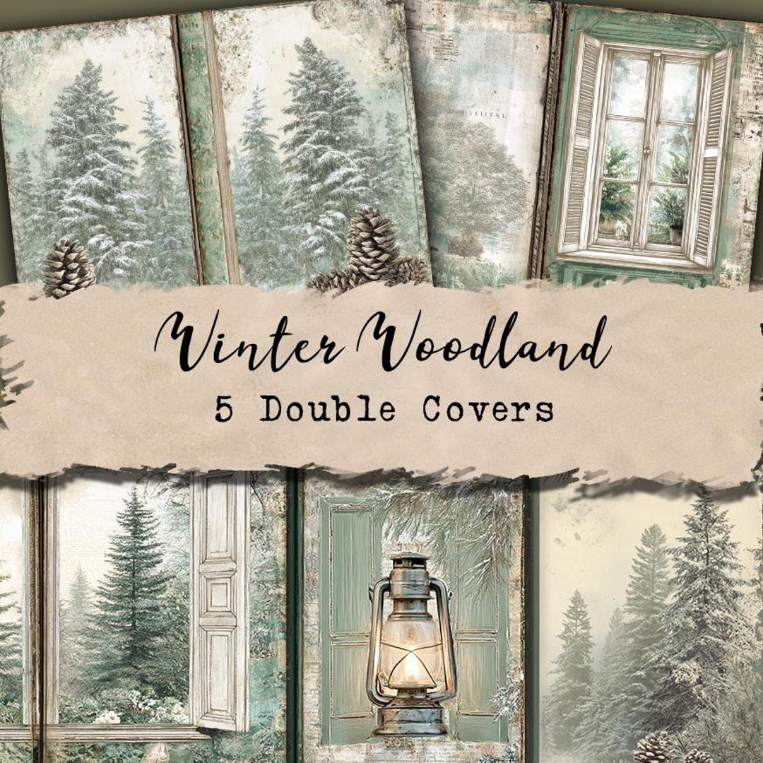 Winter Woodland Hygge Junk Journal Kit | Forest Printable Journal Pages ...
