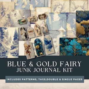 Fairy Forest Junk Journal Kit, Magical Printable Ephemera, Fantasy Scrapbook Pages, Digital Download Supplies