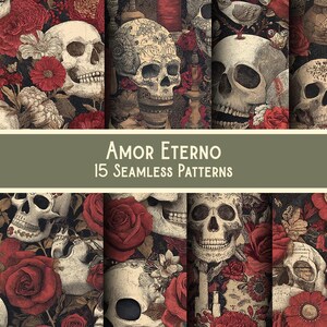 Gothic Halloween to Dia de los Muertos Junk Journal Paper | Dark Academia Pages & Ephemera | Vintage Printable Bundle