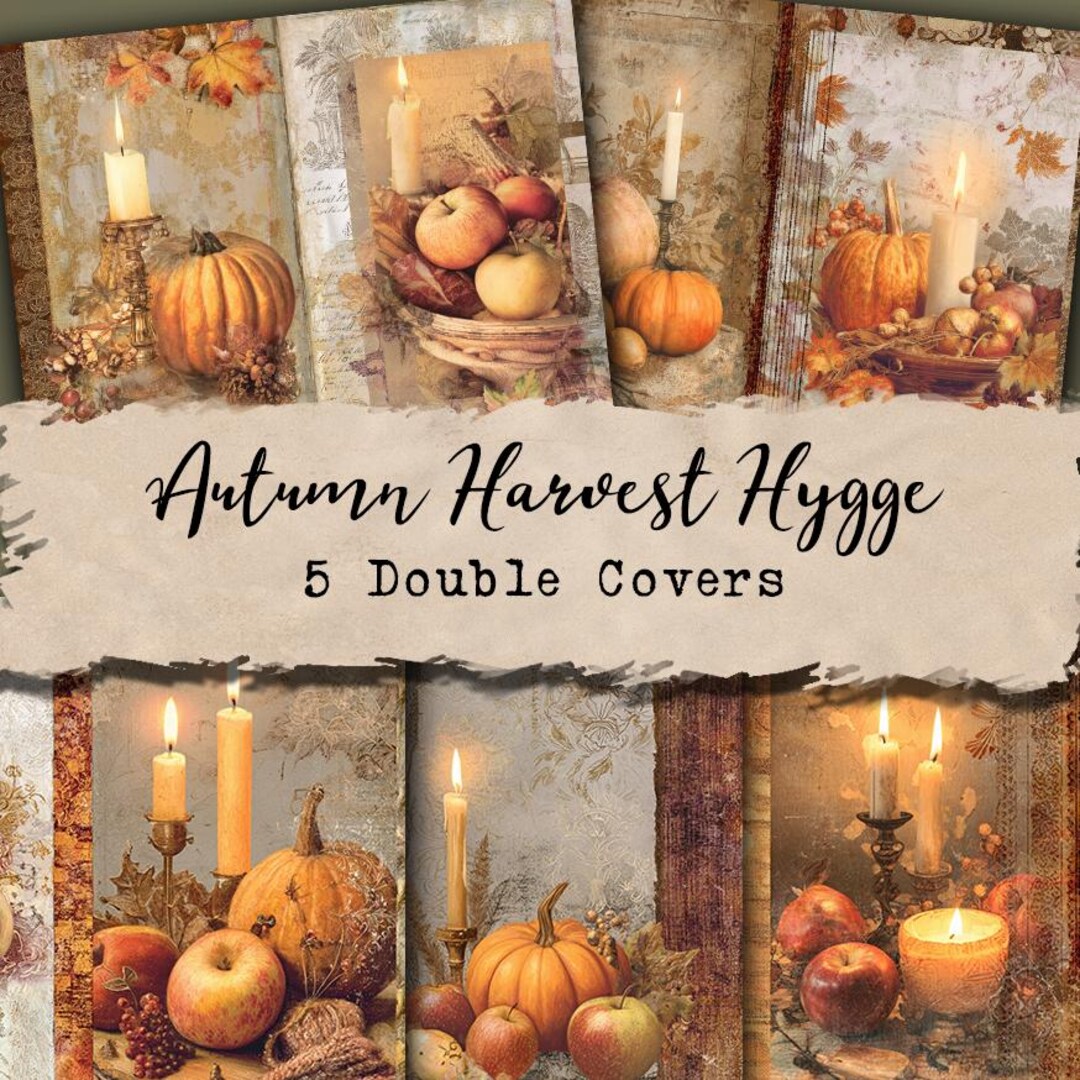 Autumn Harvest Hygge Junk Journal Kit | Fall Printable Journal Pages ...