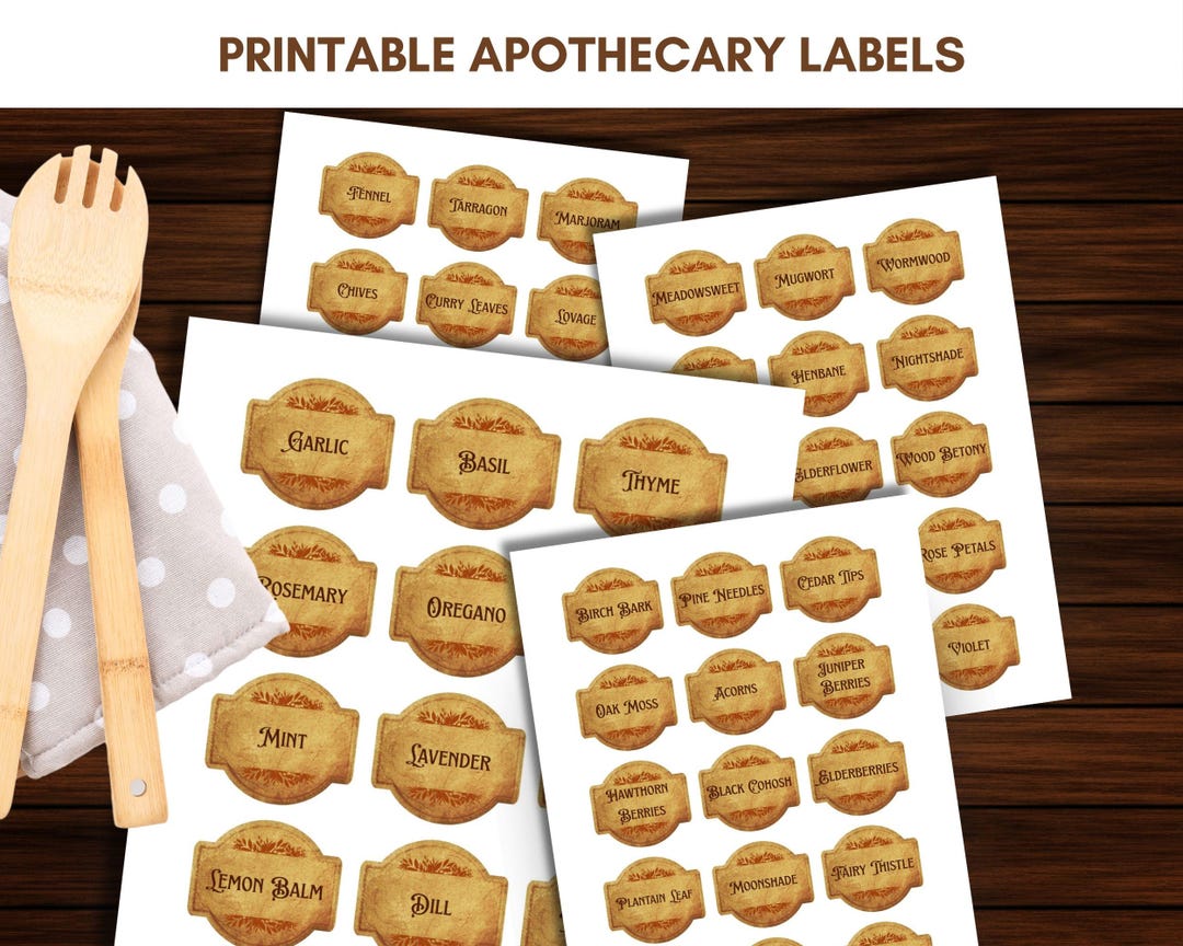 Apothecary Labels Canva Template, Editable Vintage Stickers for Bottles ...