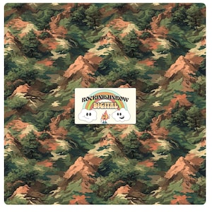 Landscape Camo Seamless Pattern PNG, Duck Hunting Camouflage Design, Digital Download for Outdoor Projects