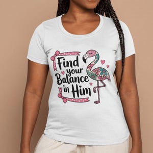 Find Your Balance PNG, Trendy Png, Faith Png, Christian Sublimation Design, Religious Png, Flamingo Png, Digital Download
