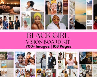 Black Girl Vision Board Kit: 700+ Luxury Goal Images (Digital Download)