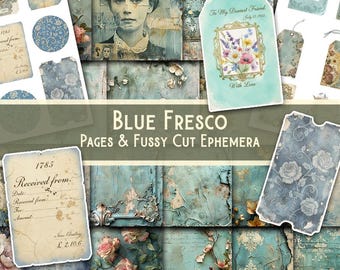 Kit de carnets vintage : pages de carnets imprimables, éphémères vintage, kits de carnets de bricolage, pack de carnets