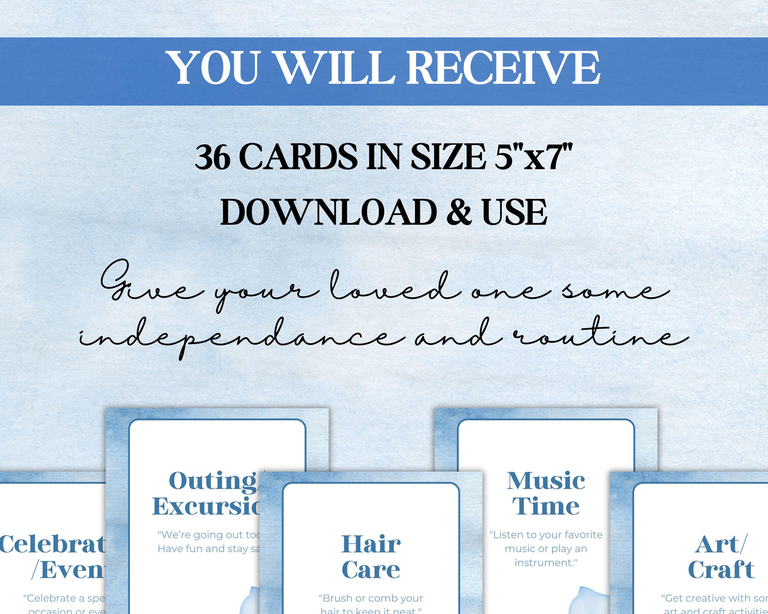 Dementia Daily Routine Cards: Visual Aid for Memory Loss (PDF) - Etsy