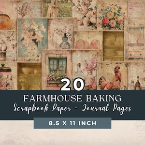 Farm Junk Journal Pages, Farmhouse Digital Paper, Vintage Ephemera, Printable Junk Journal Papers, Digital Ephemera, Instant Download