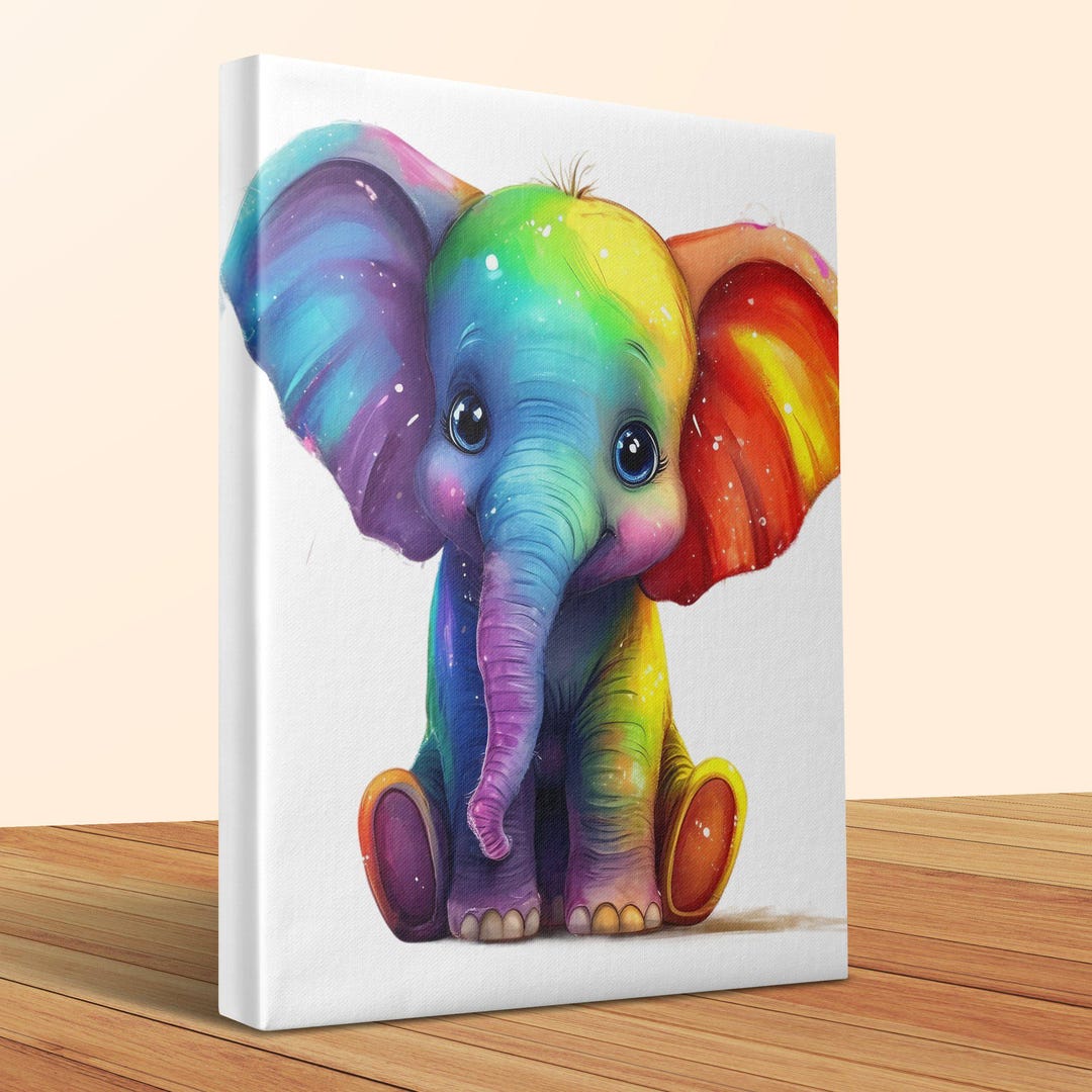 Safari Animals Clipart Rainbow - Watercolor Baby Animal Pngs for ...