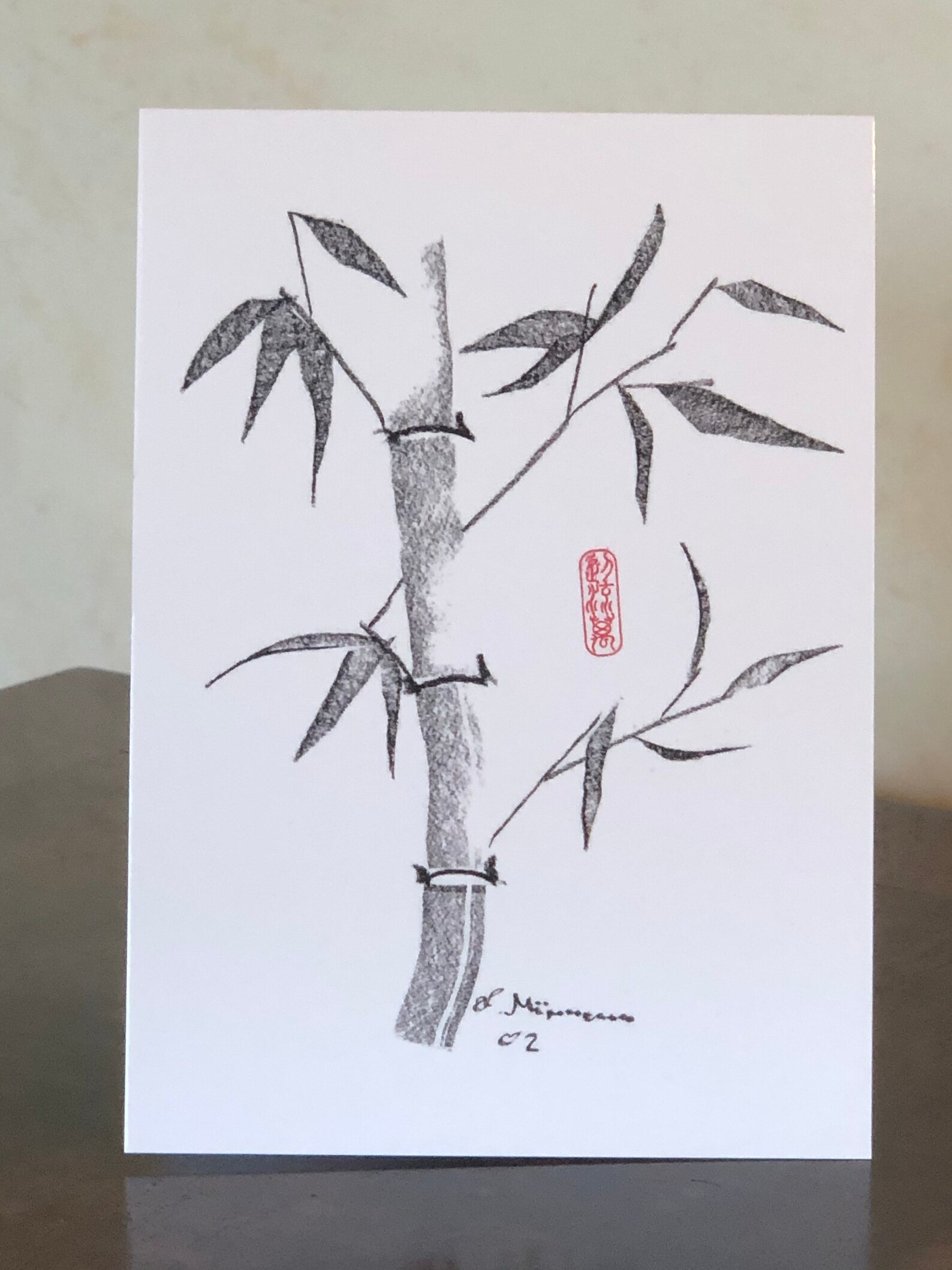 Haiku Art Cards with Charcoal Drawing Etsy