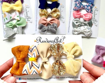 Hair Bow Pattern Template, PDF + SVG Pattern Bundle, Hair Clip Templates, Boutique Bow Set, Beginner Sewing Pattern Digital download