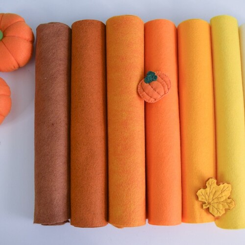 Wool Blend Felt 9x12 12x18 or 6x9 Sheets Autumn Shades Etsy Canada