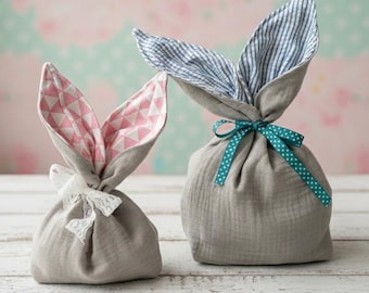 Easter Bunny Treat Bag Sewing Pattern PDF | DIY Fabric Easter Basket | Beginner Friendly Sewing Tutorial | Instant Download (PDF)