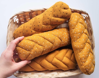 Felt Challah bread Pattern, Felt braided bread Sewing Tutorial, DIY pretend play food, Step-by-Step Instructions PDF + Video