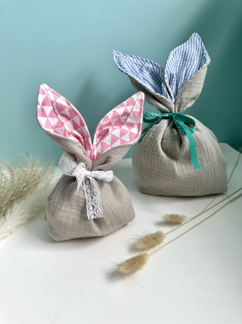 Easter Bunny Treat Bag Sewing Pattern PDF | DIY Fabric Easter Basket ...