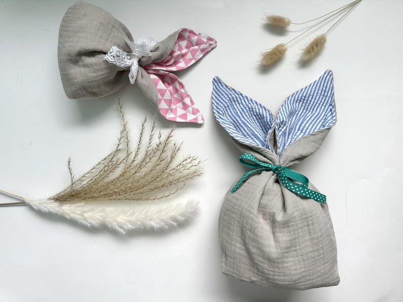 Easter Bunny Treat Bag Sewing Pattern PDF | DIY Fabric Easter Basket ...
