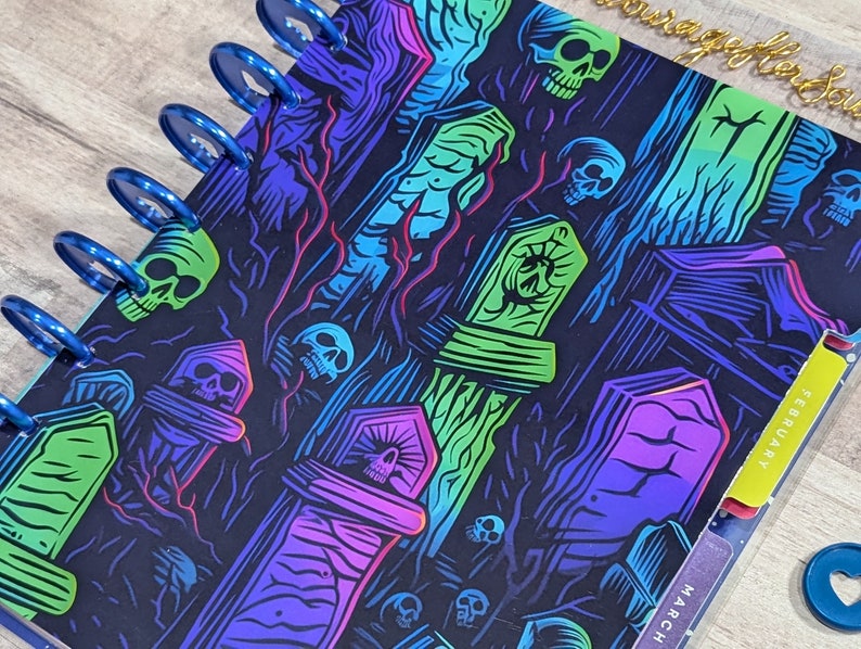 Halloween Graveyard Planner Cover Happy Planner Dividers Covers Tul