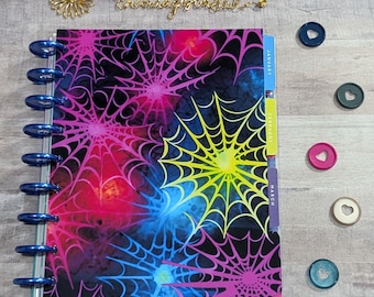 Spiderweb Halloween Happy Planner|Discbound Cover |Classic Big Happy Planner Cover| Erin Condren Planner Cover |TUL Planner|Planner Supplies