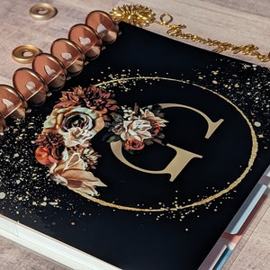 Handmade Floral Monogram Planner Cover: Classic Big Happy Planner