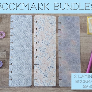 LAMINATED BUNDLE OF Bookmarks |Happy Planner | Available in Mini, Classic and Big Sizes Happy Planner Dashboards, Planner Supplies