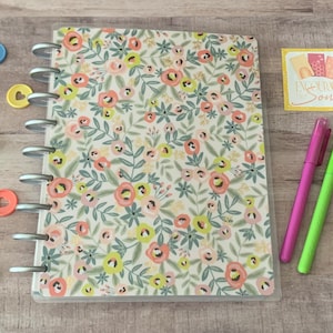 Flower Pop Happy Planner | Planner Cover for Discbound | Available in Mini, Classic and Big Happy Planner Cover | Planner Supplies