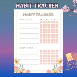 Habit Tracker Filler Paper Happy Planner | Classic Big Planner Cover |TUL Set | Planner Supplies | Paper Insert | Habit Tracker Planner