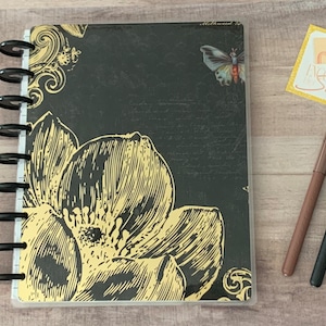 Gold Accent 2 Happy Planner | Planner Cover for Disc bound | Available in Micro, Mini, Classic & Big Happy Planner Cover, Planner Supplies